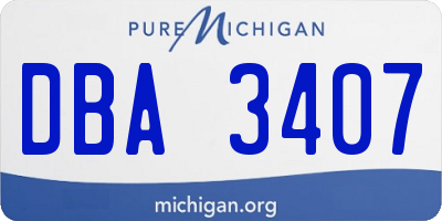 MI license plate DBA3407