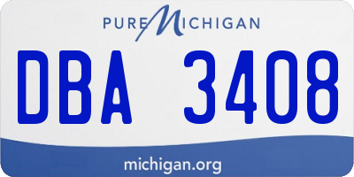 MI license plate DBA3408