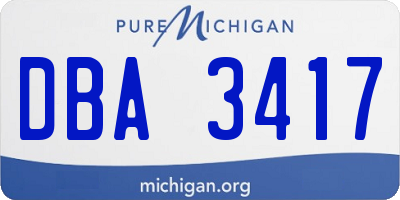 MI license plate DBA3417