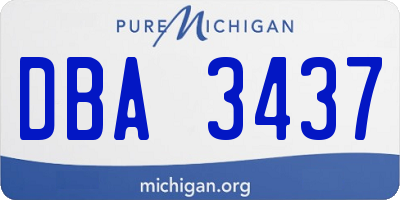 MI license plate DBA3437