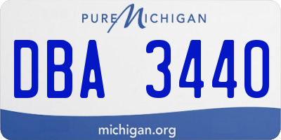 MI license plate DBA3440