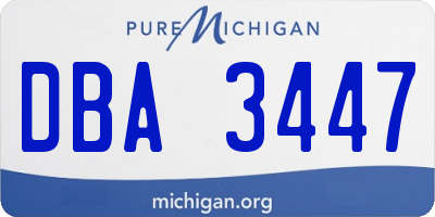 MI license plate DBA3447