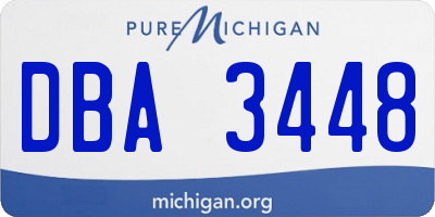 MI license plate DBA3448