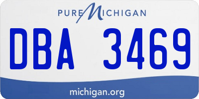 MI license plate DBA3469