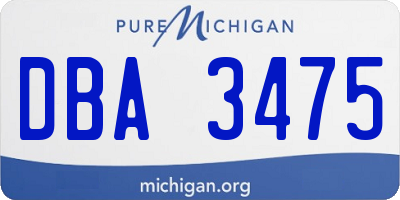 MI license plate DBA3475