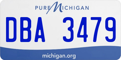 MI license plate DBA3479