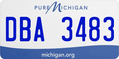 MI license plate DBA3483