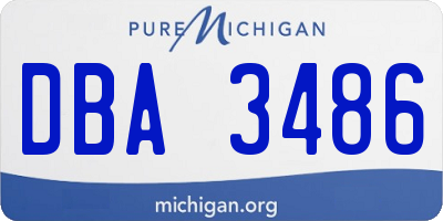 MI license plate DBA3486