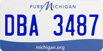 MI license plate DBA3487