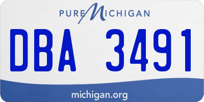 MI license plate DBA3491