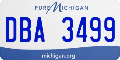 MI license plate DBA3499