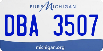 MI license plate DBA3507