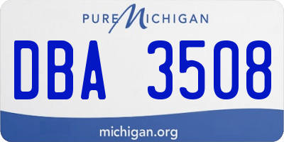 MI license plate DBA3508