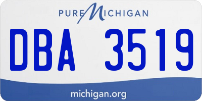 MI license plate DBA3519