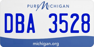 MI license plate DBA3528
