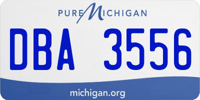 MI license plate DBA3556