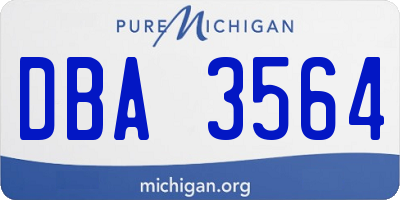 MI license plate DBA3564