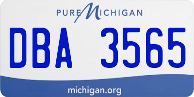 MI license plate DBA3565