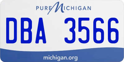 MI license plate DBA3566