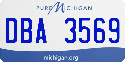 MI license plate DBA3569
