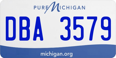 MI license plate DBA3579