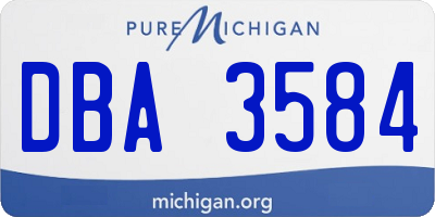 MI license plate DBA3584