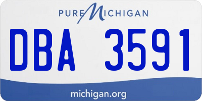 MI license plate DBA3591