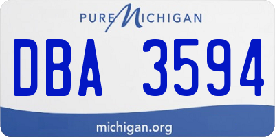 MI license plate DBA3594