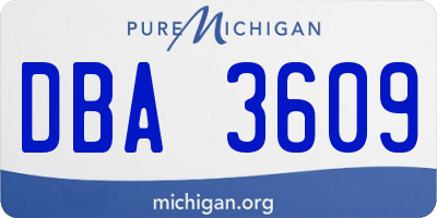 MI license plate DBA3609