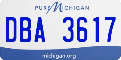 MI license plate DBA3617