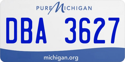 MI license plate DBA3627