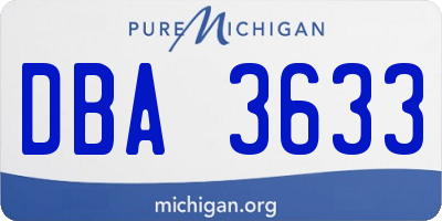 MI license plate DBA3633