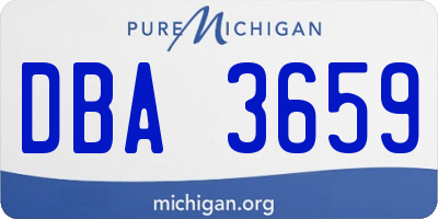 MI license plate DBA3659
