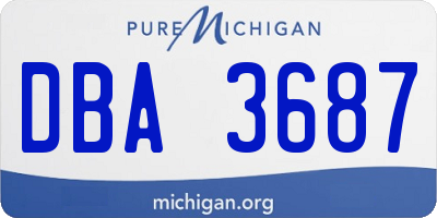 MI license plate DBA3687