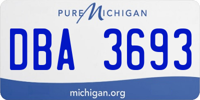 MI license plate DBA3693