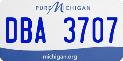 MI license plate DBA3707