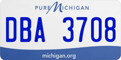 MI license plate DBA3708