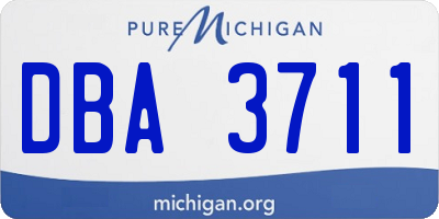 MI license plate DBA3711