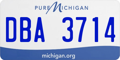 MI license plate DBA3714