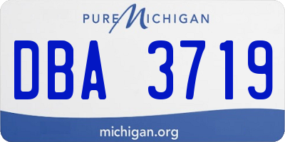 MI license plate DBA3719
