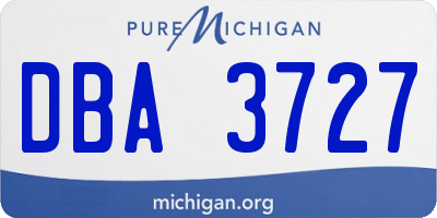 MI license plate DBA3727
