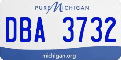 MI license plate DBA3732