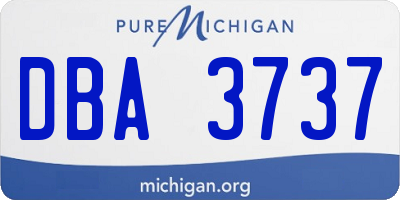 MI license plate DBA3737