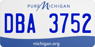 MI license plate DBA3752