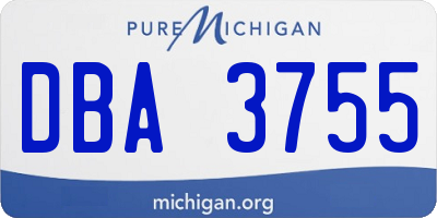 MI license plate DBA3755