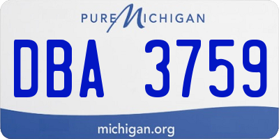 MI license plate DBA3759
