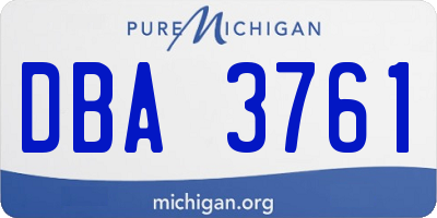 MI license plate DBA3761