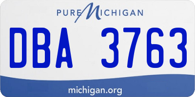 MI license plate DBA3763