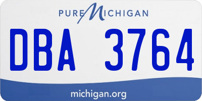 MI license plate DBA3764