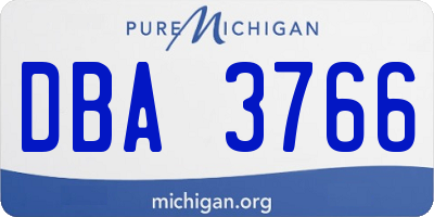 MI license plate DBA3766